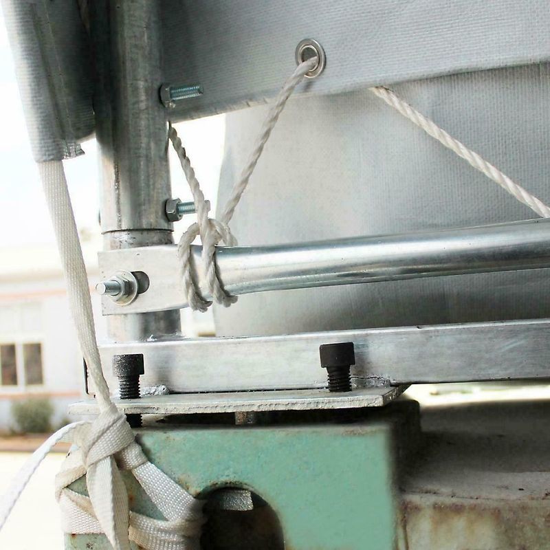 Toolport GmbH Container Überdachung 6x6m Zelthalle Lagerzelt Containerzelt