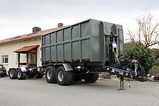 Pronar T 285 Hakenlift-Anhänger 21to Boogie-Fahrwerk