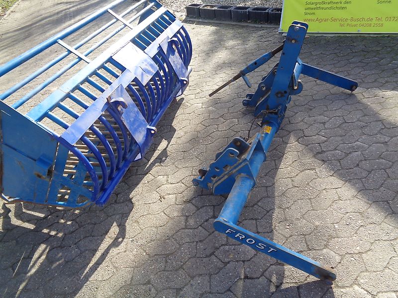 Frost Rübengabel 190cm Arbeitsbreite mit 3Punktanbaubock passend für Schlepperanbau Rübengabel Rübenforke Steinforke Feuerholzgabel Steinforke