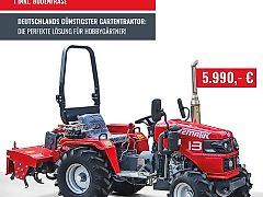 WEMATIK Gartentraktor 13 Mini Plus inkl. Bodenfräse 13 PS Trecker