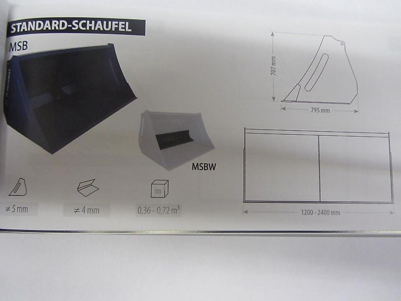 FK Machinery Standard-Schaufel MSBW240 Stoll Baas Alö