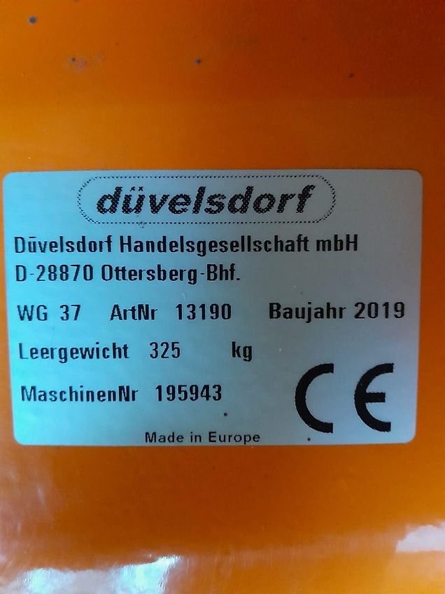 Düvelsdorf Schneeschiebeschild