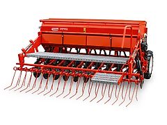 Gaspardo Nina 400 seed drill, 4 m working width, 1050 liter seed hopper, 12 cm row spacing, track eradicator