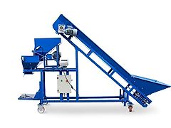 ROLMET Absackwaage für Kartoffeln, Karotten, Zwiebeln WE-1 / Wagopakowarka do pakowania warzyw / Máquina de pesaje y envasado WE-1