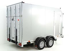 vezeko Kofferanhänger 180x351cm Höhe:205cm 2,7t|45°|Tür|Rampe|sil